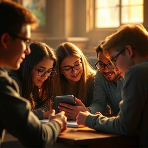 Studenter jobber i grupper med karakterutvikling